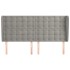 Cabecero con orejas de terciopelo gris claro 163x23x118/128