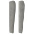 Cabecero con orejas de terciopelo gris claro 163x23x118/128