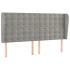 Cabecero con orejas de terciopelo gris claro 183x23x118/128