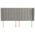 Cabecero con orejas de terciopelo gris claro 183x23x118/128