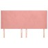 Cabecero con orejas de terciopelo rosa 163x16x118/128
