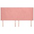 Cabecero con orejas de terciopelo rosa 183x16x118/128