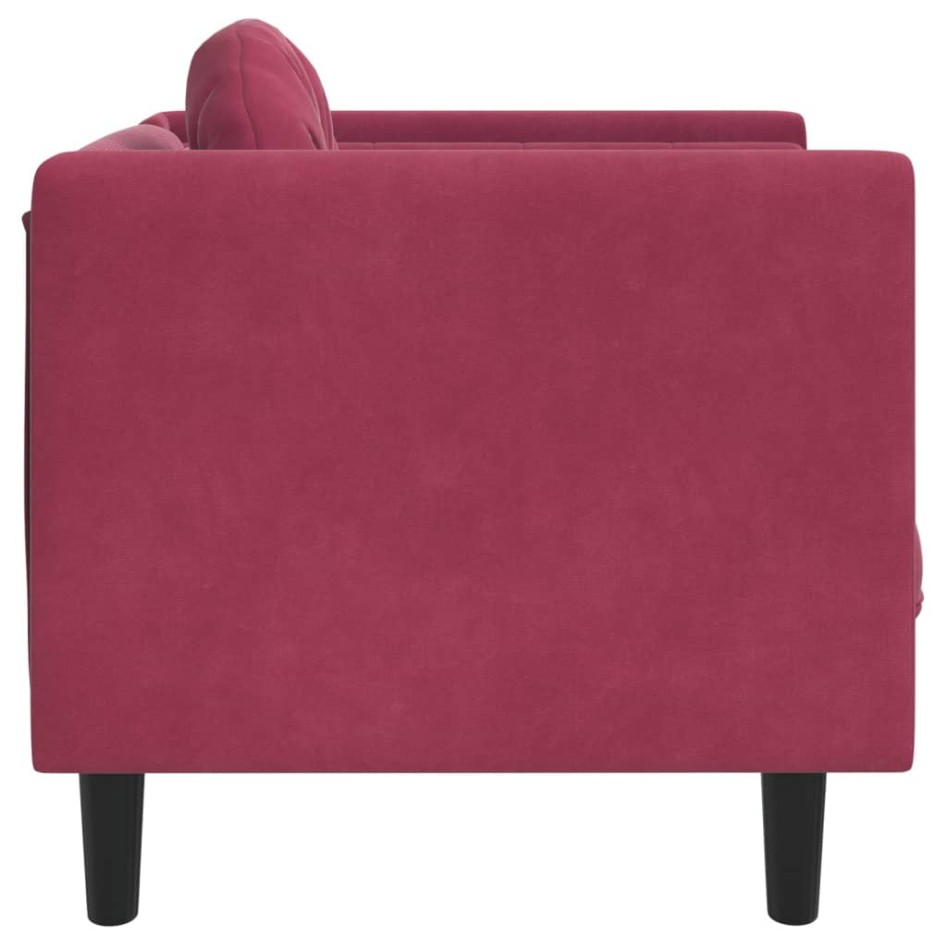 Sillón con cojín terciopelo rojo