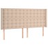 Cabecero con orejas cuero sintético capuchino 163x16x118/128