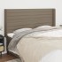 Cabecero con orejas de tela gris taupe 183x16x118/128