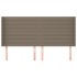Cabecero con orejas de tela gris taupe 183x16x118/128