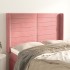 Cabecero con orejas de terciopelo rosa 147x16x118/128