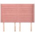 Cabecero con orejas de terciopelo rosa 147x16x118/128