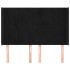 Cabecero con orejas de terciopelo negro 147x16x118/128
