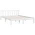 Estructura de cama sin colchón madera maciza blanco 140x190