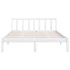 Estructura de cama sin colchón madera maciza blanco 140x190