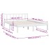 Estructura de cama sin colchón madera maciza blanco 140x190