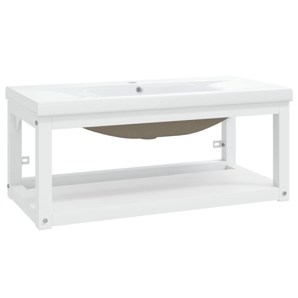 Estructura de baño con lavabo incorporado hierro