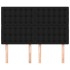 Cabeceros 4 unidades tela negro 72x5x78/88