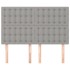 Cabeceros 4 unidades tela gris claro 72x5x78/88