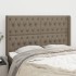 Cabecero con orejas de tela gris taupe 163x16x118/128