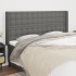 Cabecero con orejas de tela gris oscuro 183x16x118/128