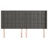 Cabecero con orejas de terciopelo gris oscuro 163x16x118/128