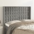 Cabecero con orejas de terciopelo gris claro 147x16x118/128