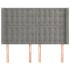 Cabecero con orejas de terciopelo gris claro 147x16x118/128