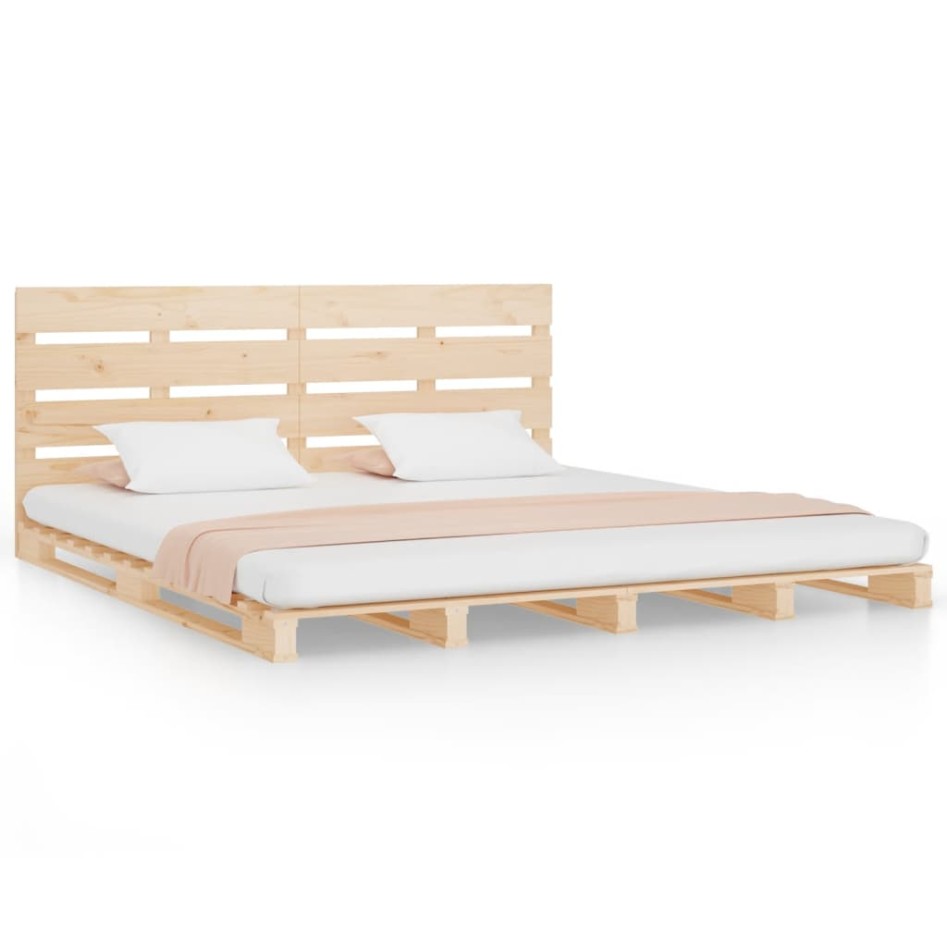 Estructura de cama sin colchón madera de pino maciza 120x200