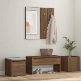 Set de muebles de recibidor madera contrachapada roble