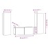 Set de muebles para TV 3 pzas madera contrachapada roble