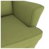 Sillón mecedora patas madera y taburete terciopelo verde