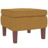 Sillón mecedora patas madera y taburete terciopelo