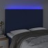 Cabecero con luces LED tela azul 144x5x118/128