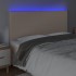 Cabecero luces LED cuero sintético capuchino