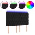 Cabecero con luces LED terciopelo negro 144x7x118/128