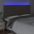 Cabecero con luces LED tela gris taupe 200x5x118/128