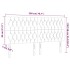 Cabecero con luces LED terciopelo rosa 200x7x118/128