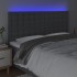 Cabecero con luces LED tela gris oscuro 180x5x118/128