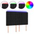 Cabecero con luces LED terciopelo negro 144x5x118/128