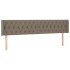 Cabecero con LED de tela gris taupe 203x16x78/88