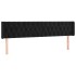 Cabecero con LED de terciopelo negro 183x16x78/88