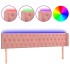 Cabecero con LED de terciopelo rosa 203x16x78/88