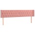 Cabecero con LED de terciopelo rosa 203x16x78/88