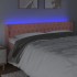 Cabecero con LED de terciopelo rosa 203x16x78/88