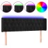 Cabecero con LED de terciopelo negro 147x16x78/88