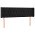 Cabecero con LED de terciopelo negro 147x16x78/88