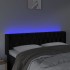 Cabecero con LED de terciopelo negro 147x16x78/88