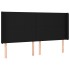 Cabecero con LED de tela negro 183x16x118/128