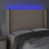 Cabecero con LED cuero sintético capuchino