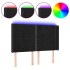 Cabecero con LED de terciopelo negro 147x16x118/128