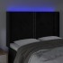 Cabecero con LED de terciopelo negro 147x16x118/128