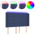 Cabecero con LED de tela azul 147x16x118/128