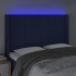 Cabecero con LED de tela azul 147x16x118/128